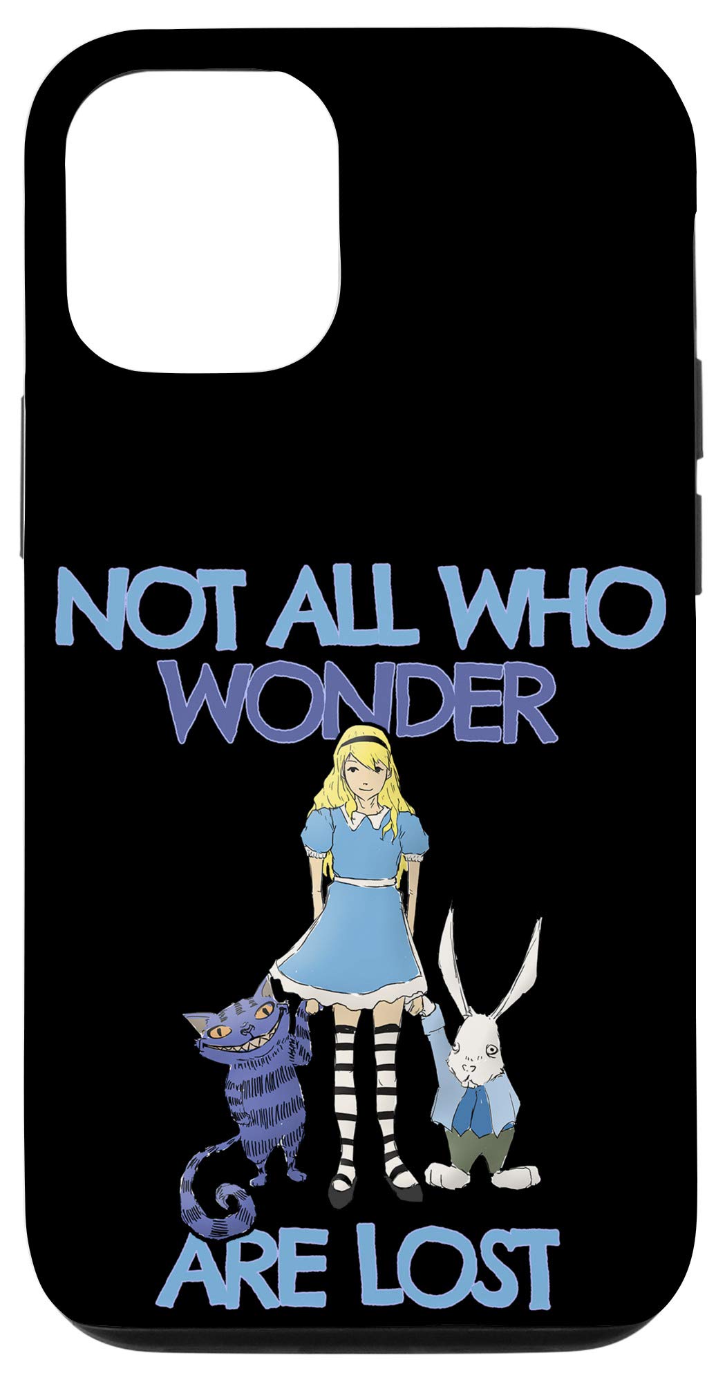 iPhone 12/12 Pro Alice in Wonderland Case - Premium Protective Phone Cover with 'Not All Who Wander Are Lost' Quote | Perfect for Disney Fans, Book Lovers & Fantasy Enthusiasts