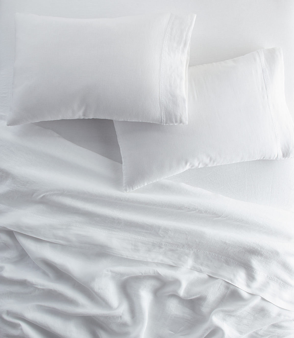 Premium European Washed Linen Pillowcases - Soft & Breathable Bedding Set (2 Pack) - Perfect for Home, Hotel, and Airbnb Use