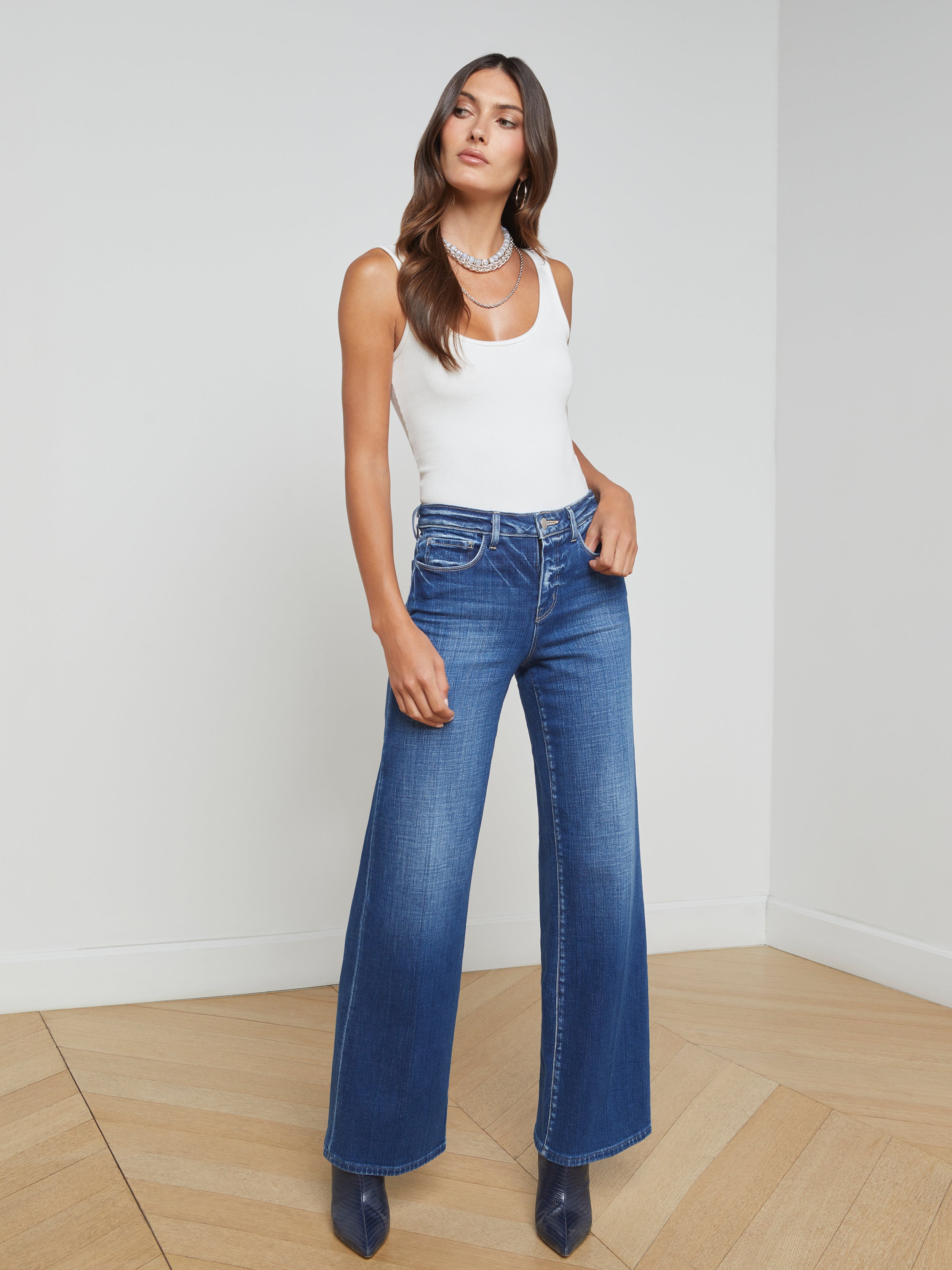 Nica Scoop Neck Bodysuit for Women - Comfortable Stretchy Basic T-Shirt - Perfect for Layering, Casual Wear & Everyday Outfits