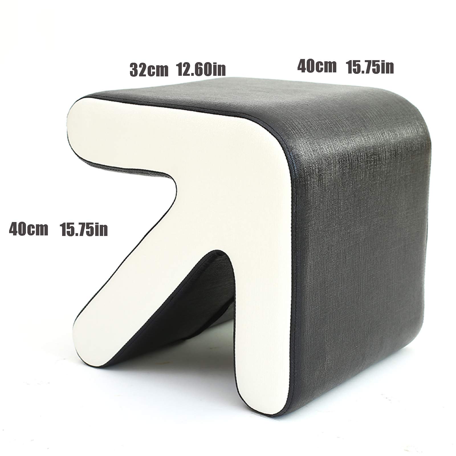 Arrow-Shaped Ottoman Cube Seat - Green Memory Foam Padded Foot Stool with Toy Storage | Perfect for Living Room, Bedroom & Nursery Decor