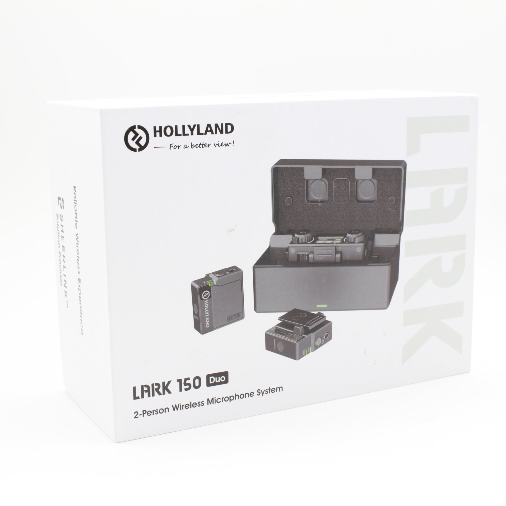 Open Box Excellent Condition Hollyland LARK 150 2-Person Wireless Lavalier Microphone System - 2.4GHz Digital Wireless Mic for YouTube, Vlogging, Interviews & Live Streaming (Black)