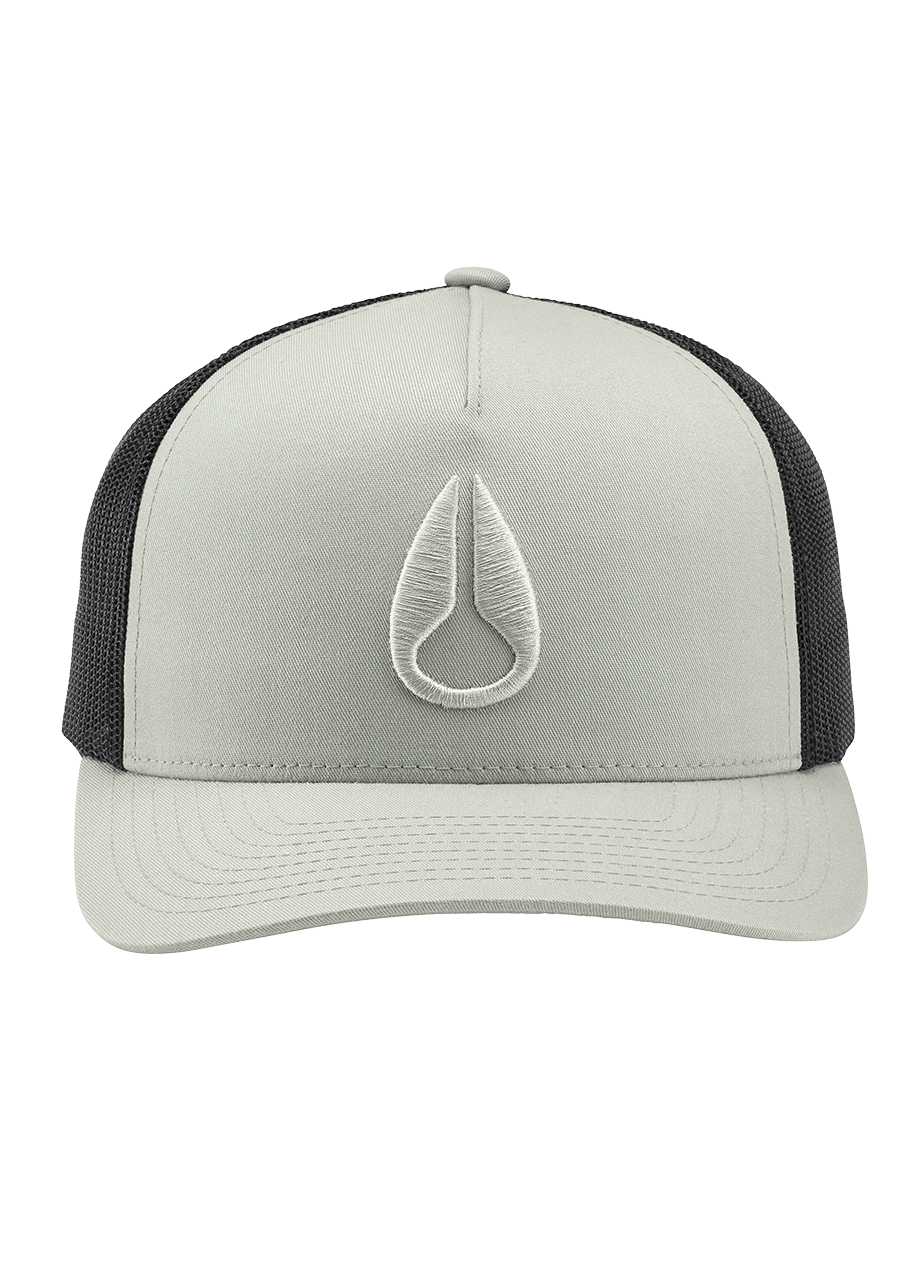 Iconed Trucker Hat - Moss Mist & Black - Stylish Adjustable Snapback Cap for Men & Women - Perfect for Outdoor Activities, Sports & Casual Wear