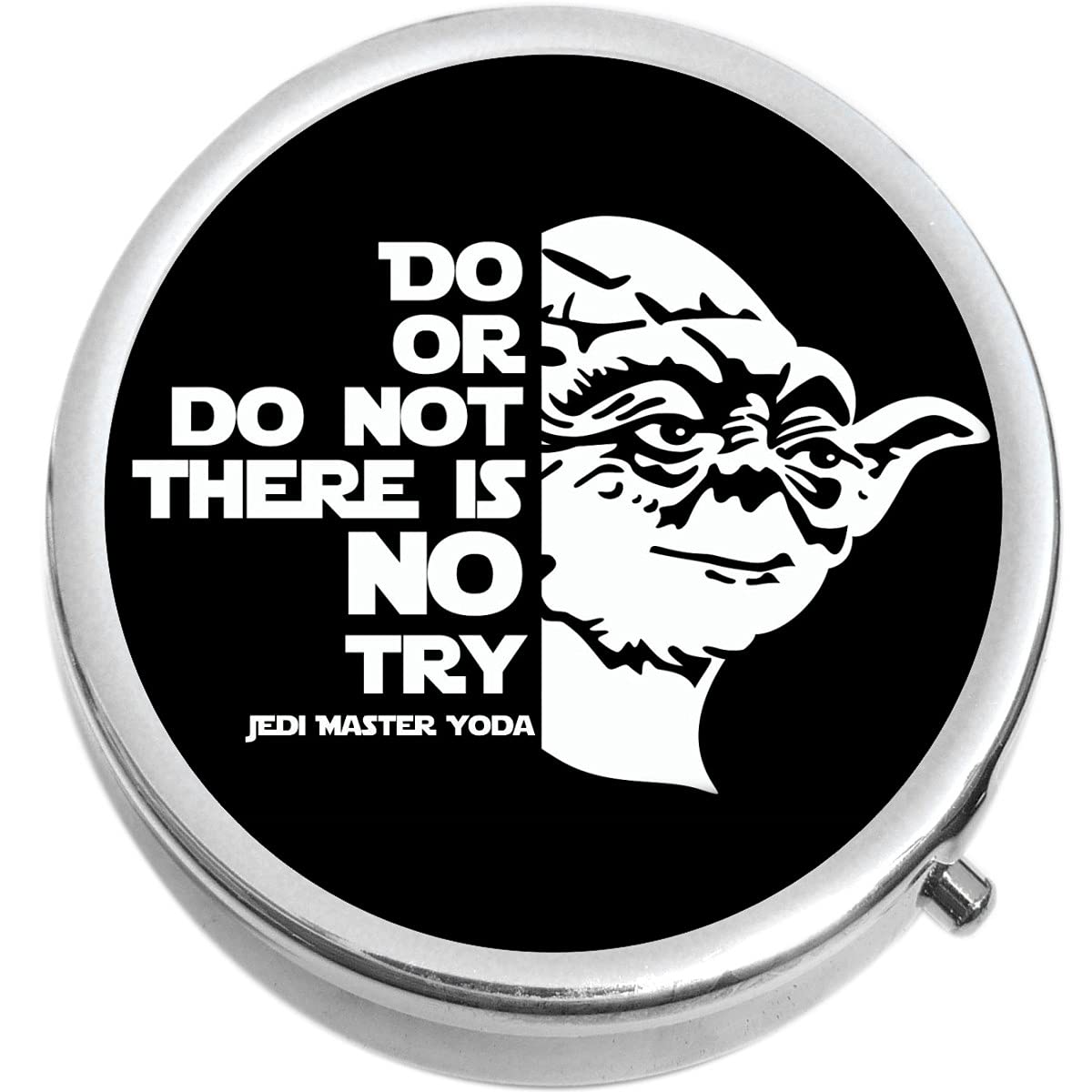 Star Wars Inspired 'Do or Do Not There is No Try' Motivational Medicine Pill Organizer - Perfect for Daily Medication, Travel & Home Use