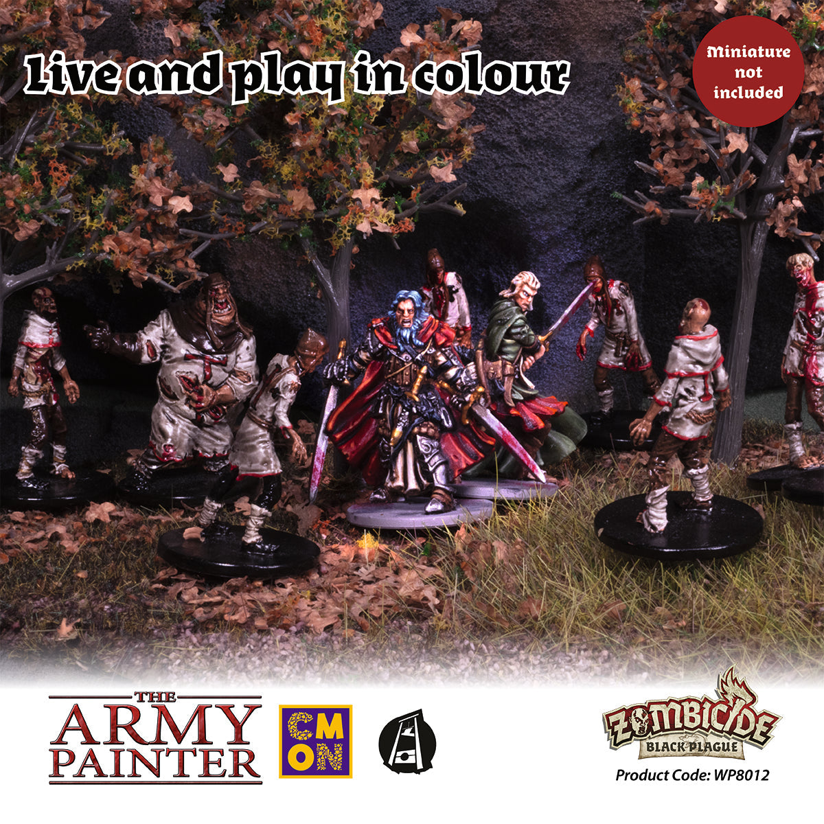 Zombicide Black Plague Miniature Paint Set - Premium Acrylic Paints for Board Game Miniatures - Perfect for Zombie Apocalypse Gaming & Tabletop RPG Scenes