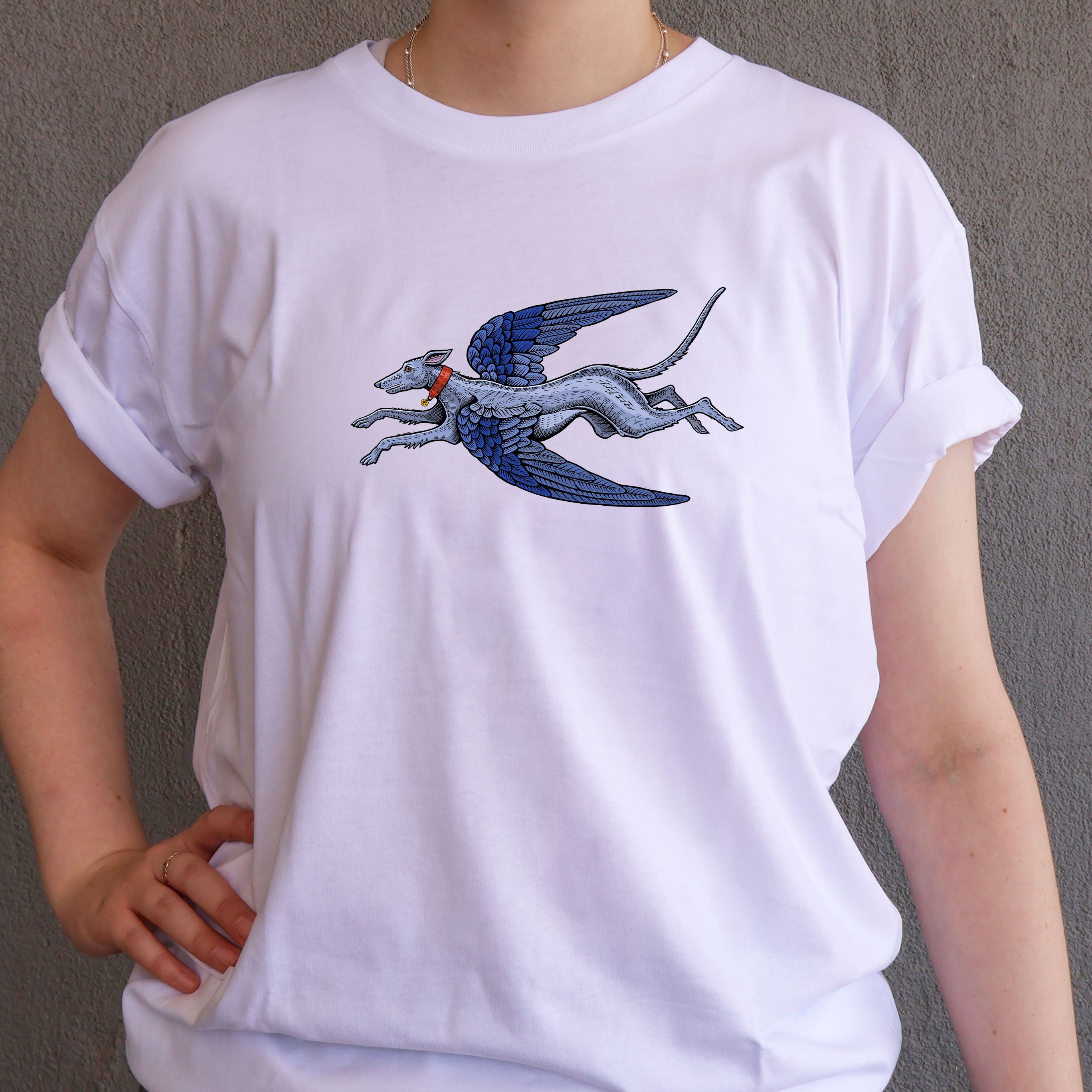House of Hawks Flying Hound Graphic T-Shirt - Premium Cotton Men's & Women's Casual Tee - Perfect for Streetwear, Gifts & Everyday Fashion