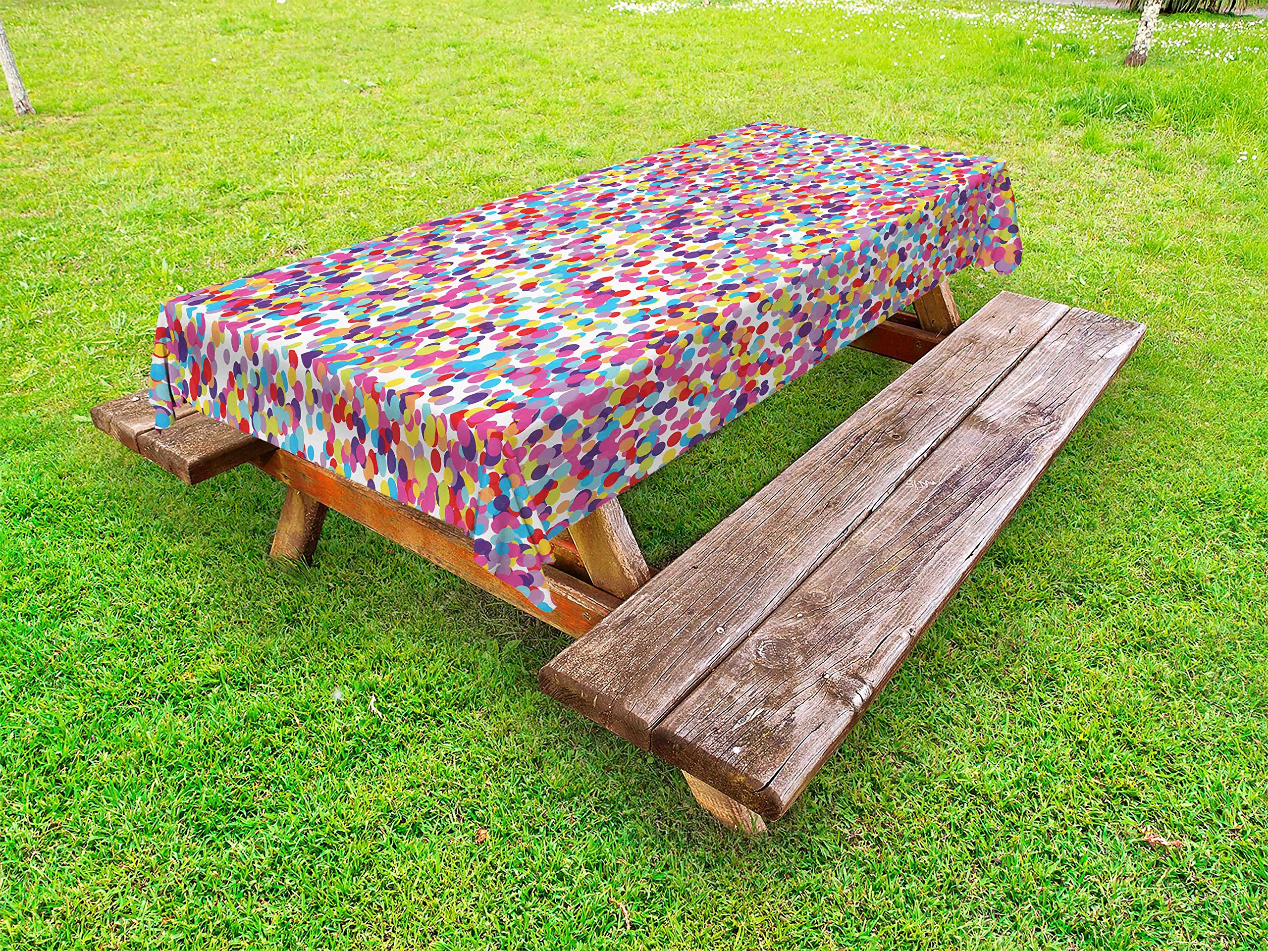 Ambesonne Fiesta Round Outdoor Tablecloth - 58