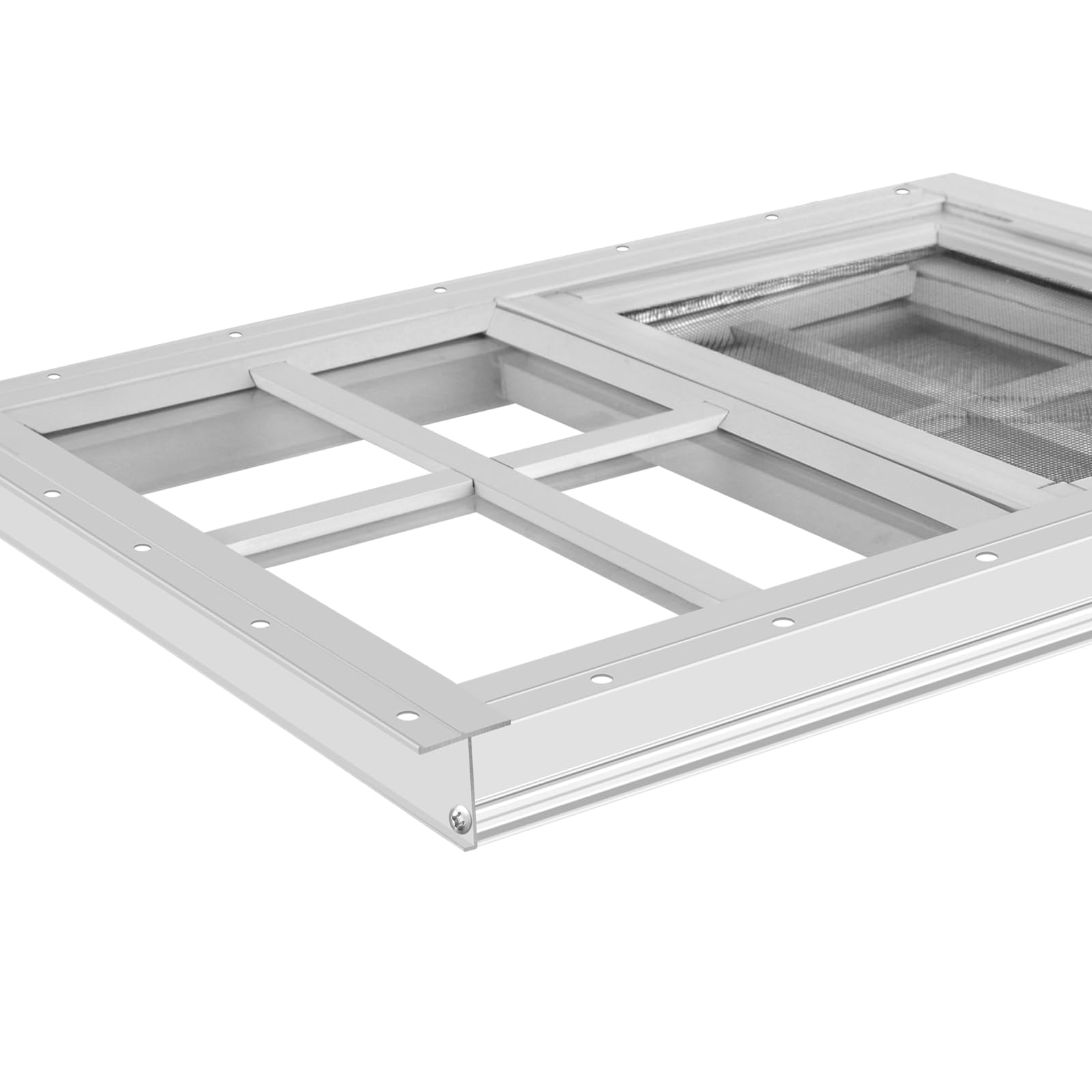 2 Pack White Flush Mount Shed Windows 18