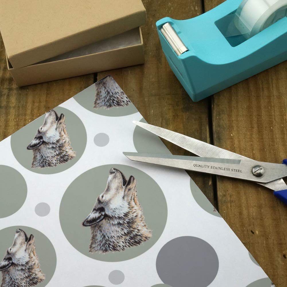 Premium Wolf Howling Gift Wrap Paper Roll - 30