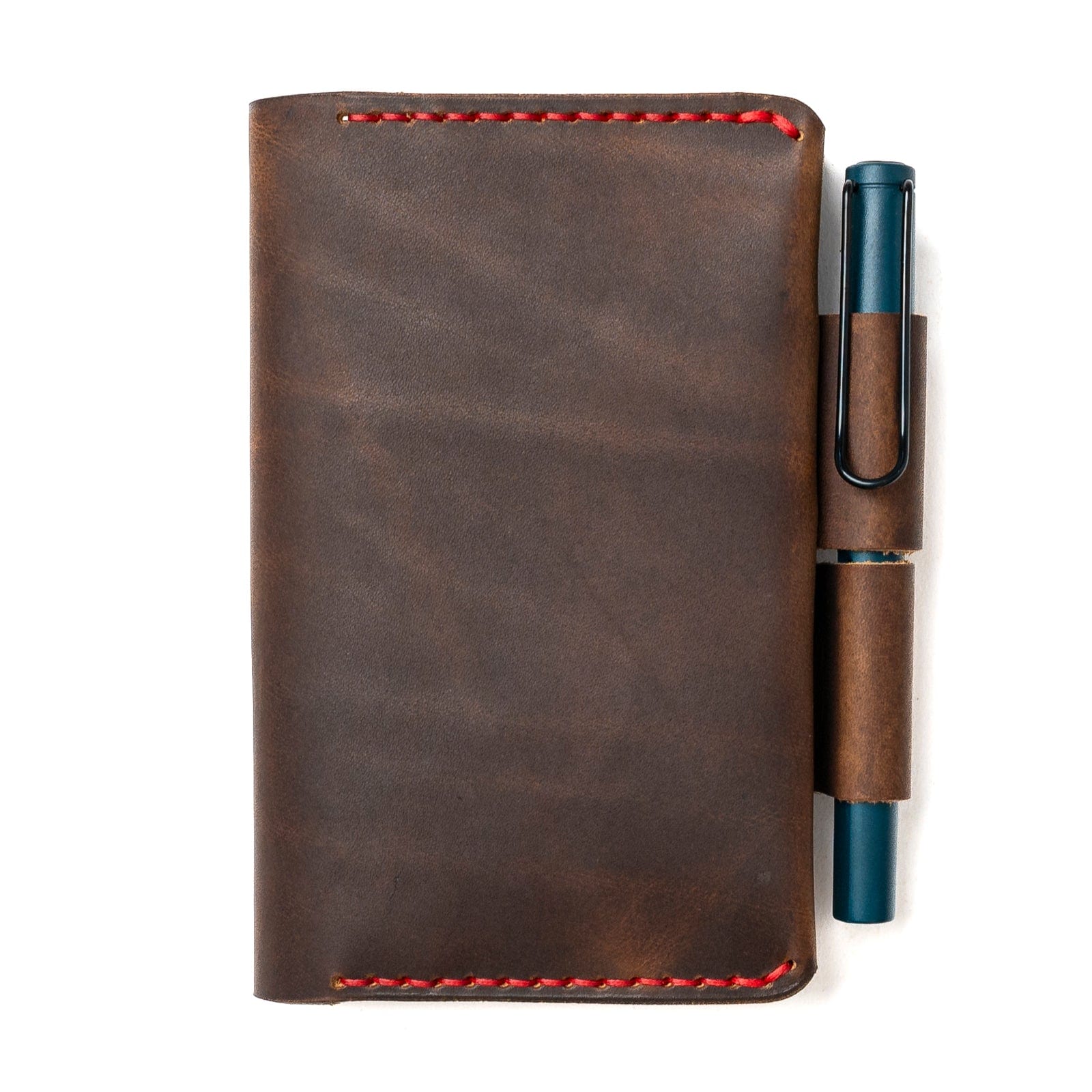 Premium Genuine Leather Moleskine Pocket Notebook Cover - Slim Protective Case for 3.5