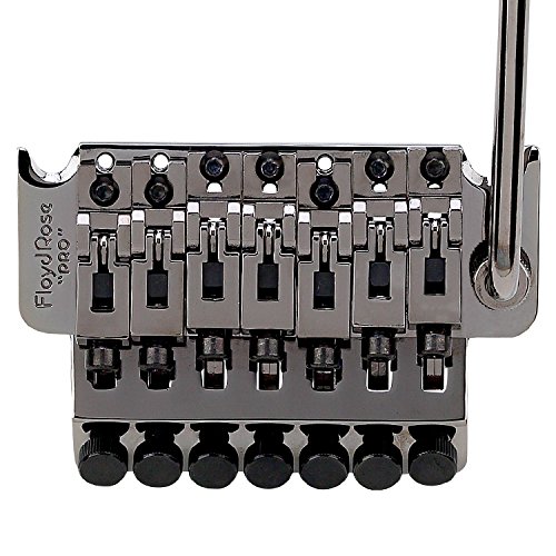 Floyd Rose 1000 Series 7 String Pro Tremolo Bridge for Electric Guitar - Black Nickel Finish | Perfect for Metal, Rock & Shredding Performances