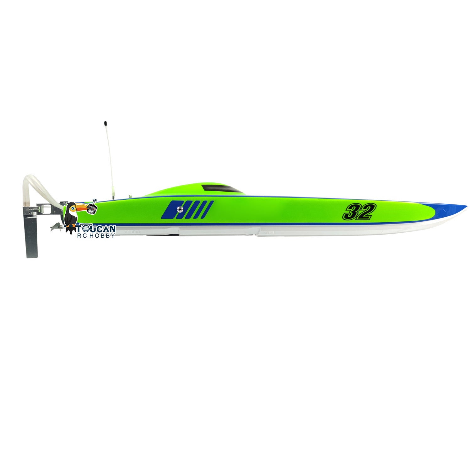 High-Speed E32 Fiberglass Catamaran Green Electric RC Racing Boat - PNP with Motor, Servo, ESC & CNC Cooling System | US Stock | Perfect for Lake Racing & RC Hobby Enthusiasts