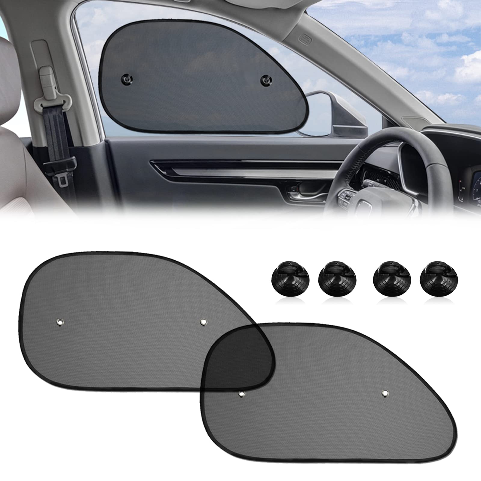 2 Pack Universal Car Side Window Sun Shade - Blocks 98% UV Rays & Glare, Baby & Child Car Seat Sun Protection for Safe Travel | Perfect for Road Trips, Summer Driving & Protecting Kids from Harmful Sunlight