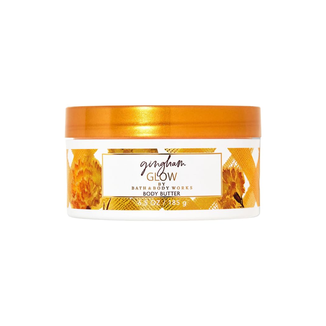 Gingham Glow Whipped Body Butter by Bath & Body - 6.5 oz / 185g Moisturizing Cream for Dry Skin - Luxurious Hydration for Hands, Body & Feet - Perfect for Daily Skincare Routine & Gift Giving (Packaging May Vary)