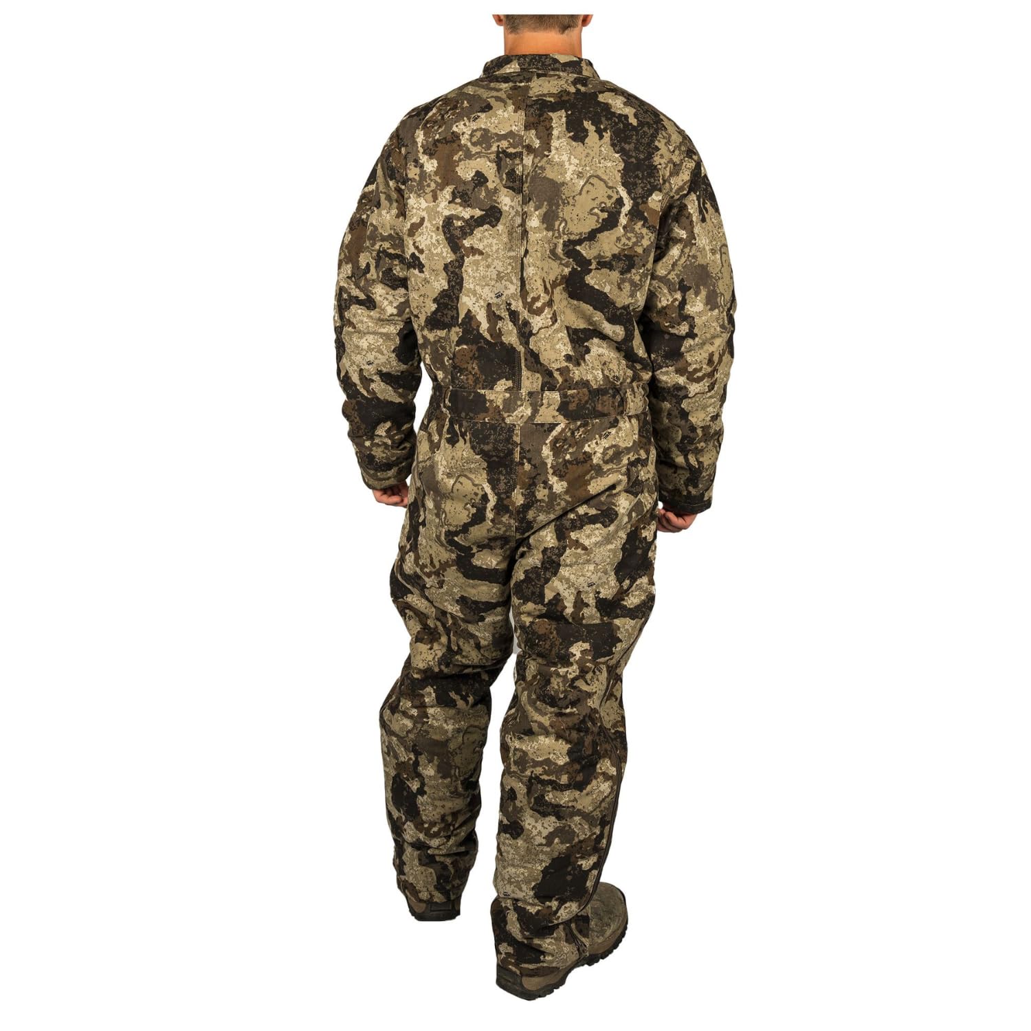 Men's Insulated Twill Camo Hunting Coverall - Warm One-Piece Full Body Coveralls for Cold Weather | Waterproof Hunting Suit for Outdoor Activities, Winter Camping & Ice Fishing