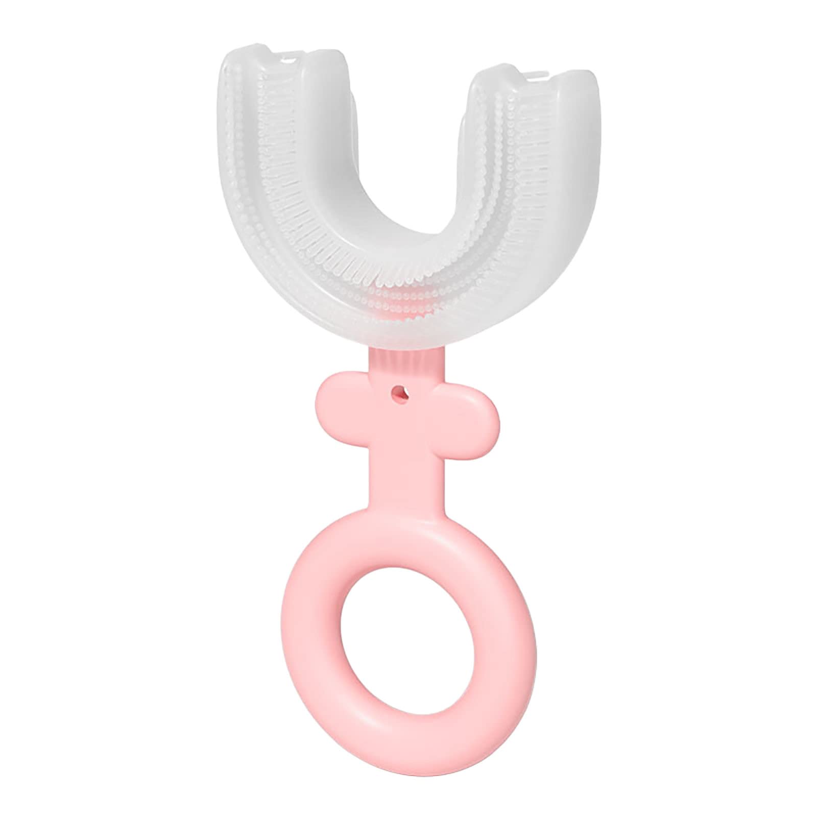 Soft Silicone U-Shaped Kids Toothbrush for Ages 2-12 | 360° Cleaning Manual Brush with Cute Gender Symbols | Perfect for Travel, School & Daily Oral Care