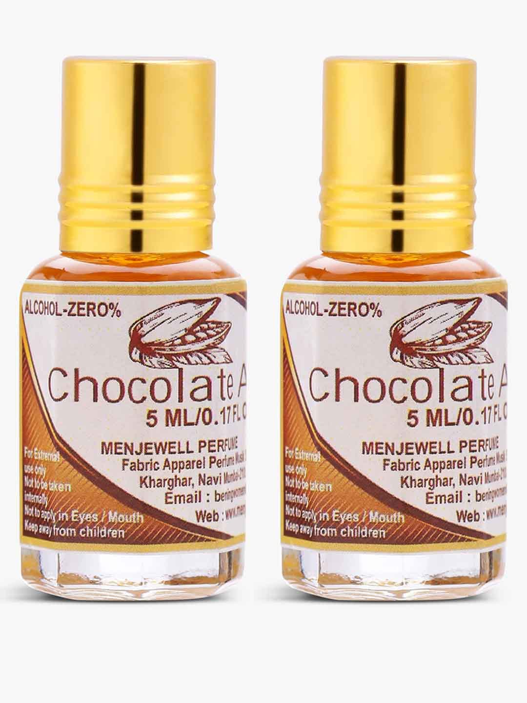 Premium Chocolate Musk Attar Perfume Oil - 100% Natural Herbal Fragrance for Men & Women - 10ml (Pack of 2) - Romantic Dates, Special Occasions & Daily Wear