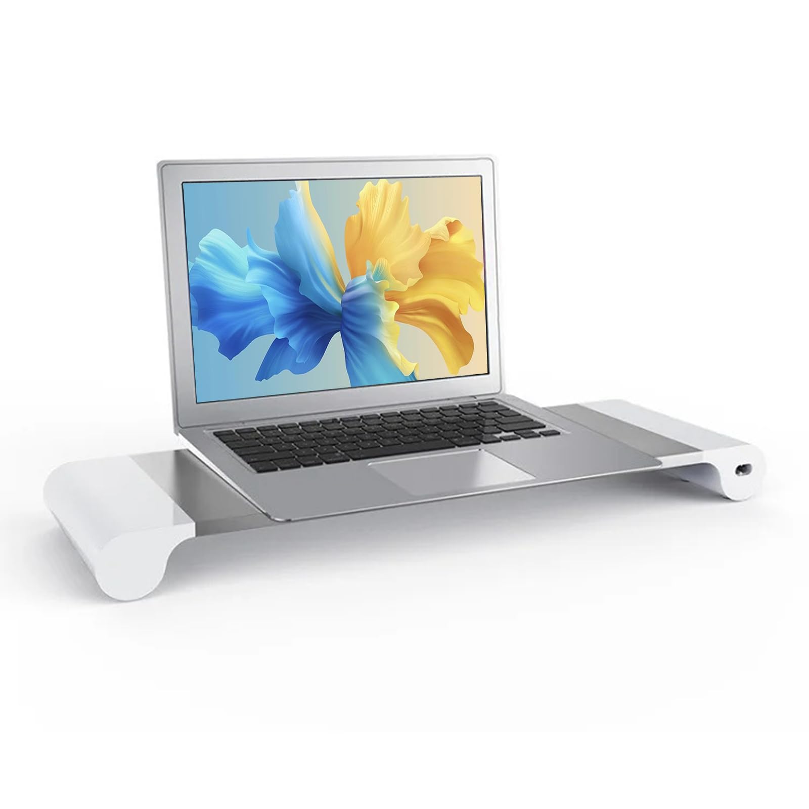 Portable Monitor Stand Riser with USB Charging - Adjustable Laptop & Desktop Computer Stand, TV Desk Organizer for Home Office & Gaming Setup