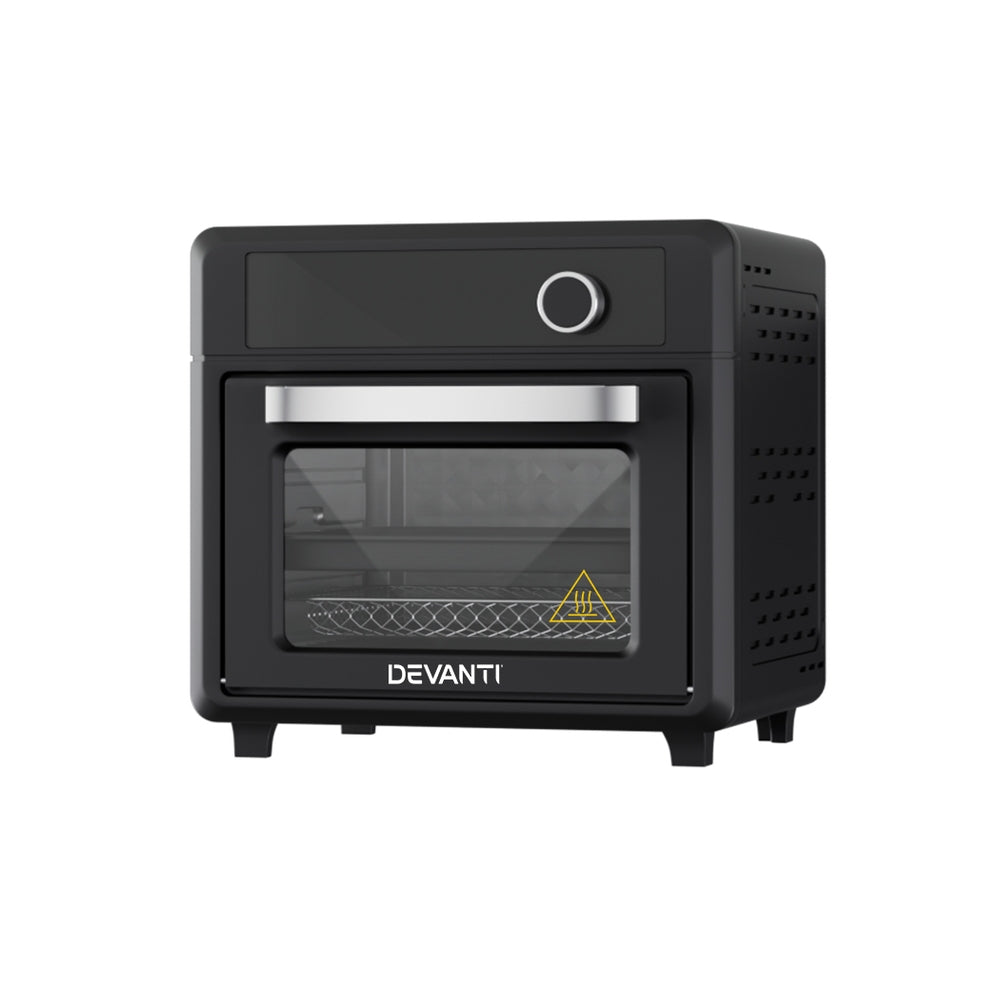 Devanti 20L Air Fryer with LCD Display - Large Capacity Digital Air Fryer Oven for Healthy Cooking - Perfect for Frying, Baking, Roasting & Reheating Family Meals