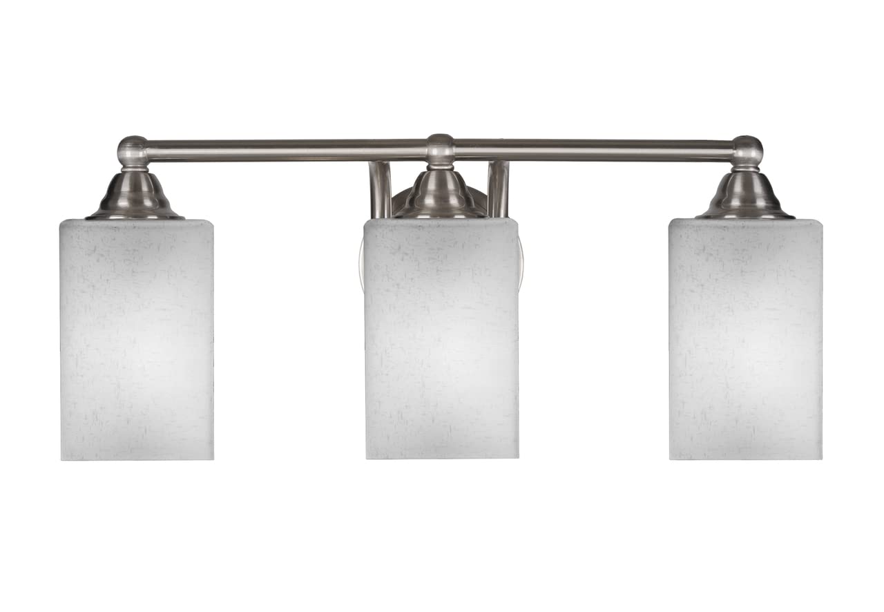 3-Light Brushed Nickel Bathroom Vanity Light Fixture (3423-BN-531) - Perfect for Bathroom, Powder Room & Dressing Area Lighting