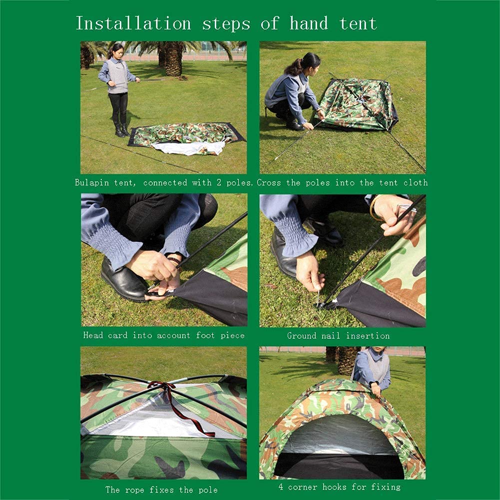 1 Person Lightweight Camping Tent with Mosquito Net Door - Easy Setup, Portable for Outdoor Hiking, Backpacking & Fishing | Perfect for Solo Campers, Beach Trips and Backyard Use