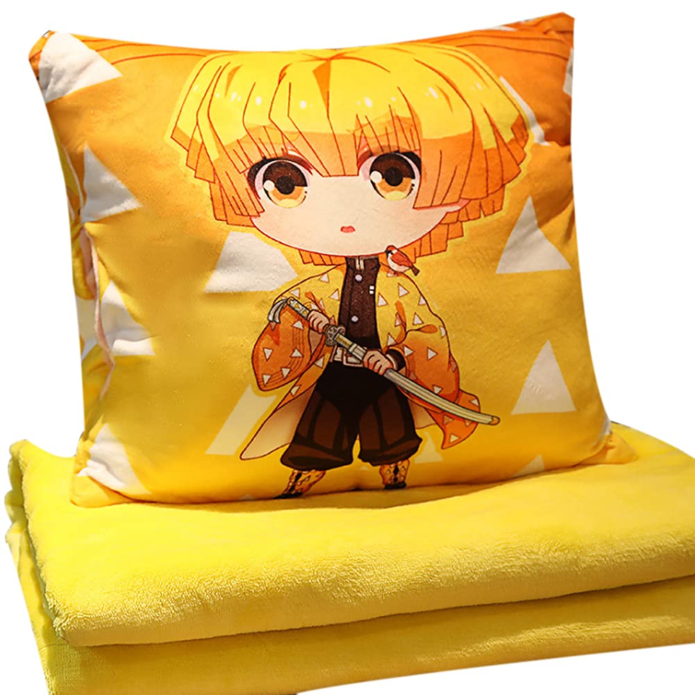 Demon Slayer Pillow & Blanket Set - Anime Home Decor for Sofa & Bed