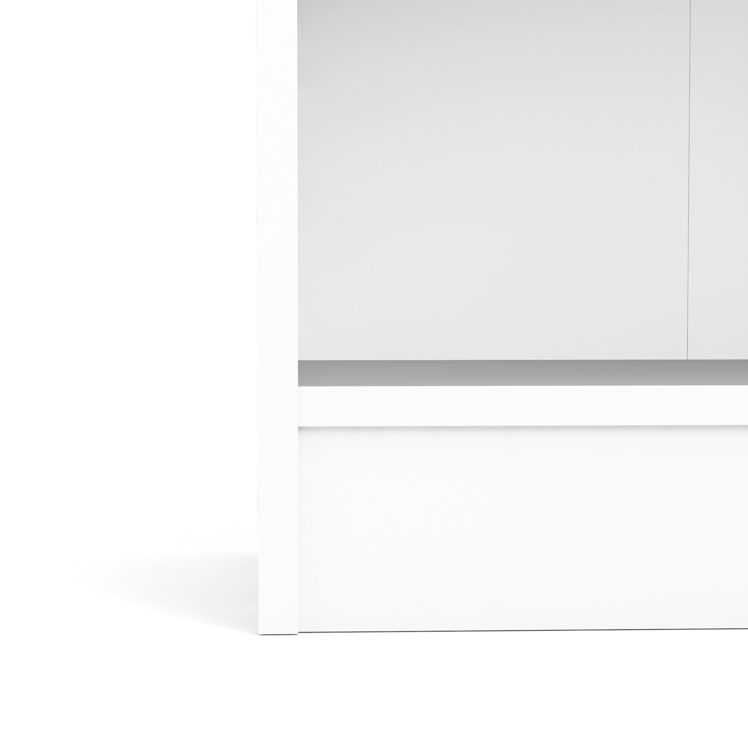 Tvilum Element Wide 5 Shelf Bookcase - Tall White Wooden Bookshelf for Home Office, Living Room & Bedroom Storage Organizer