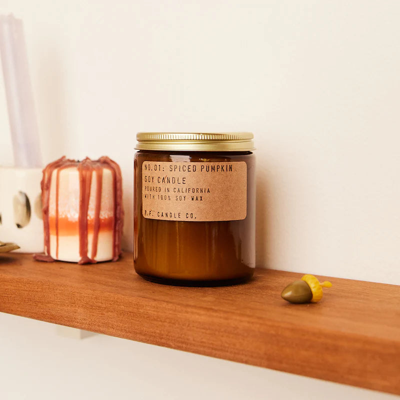 Premium 7.2oz Spiced Pumpkin Soy Candle - Handmade, Long-Lasting, Natural Wax for Home, Office & Relaxation - Perfect for Fall Decor, Gifts & Aromatherapy