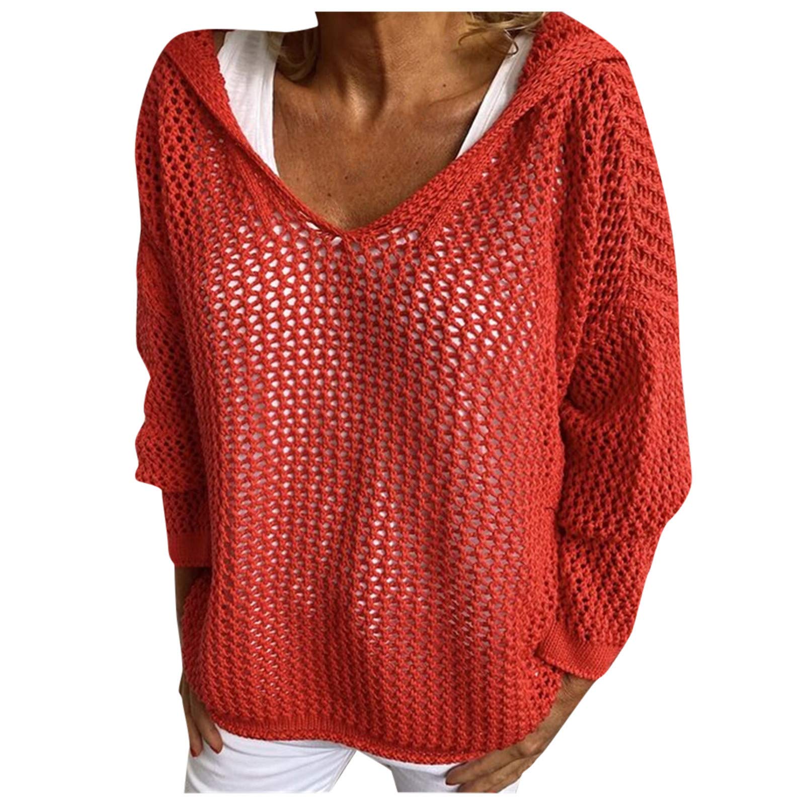 Women's UV Protection Hoodie - Long Sleeve Knitted Sweater with Hood for Fall & Winter | Outdoor Hiking, Running, Travel & Casual Wear