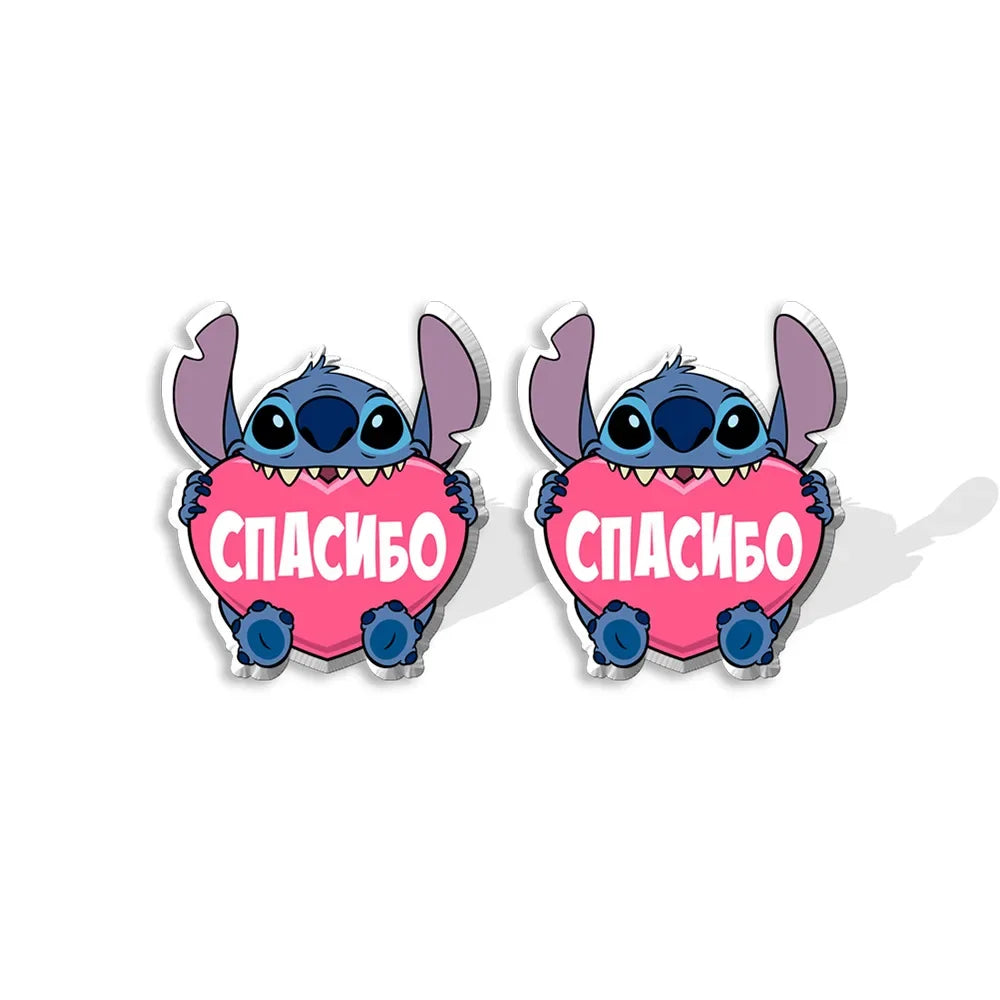 Disney Lilo & Stitch Cartoon Stud Earrings for Girls - Perfect for Cosplay, Gifts, and Everyday Fashion Accessories