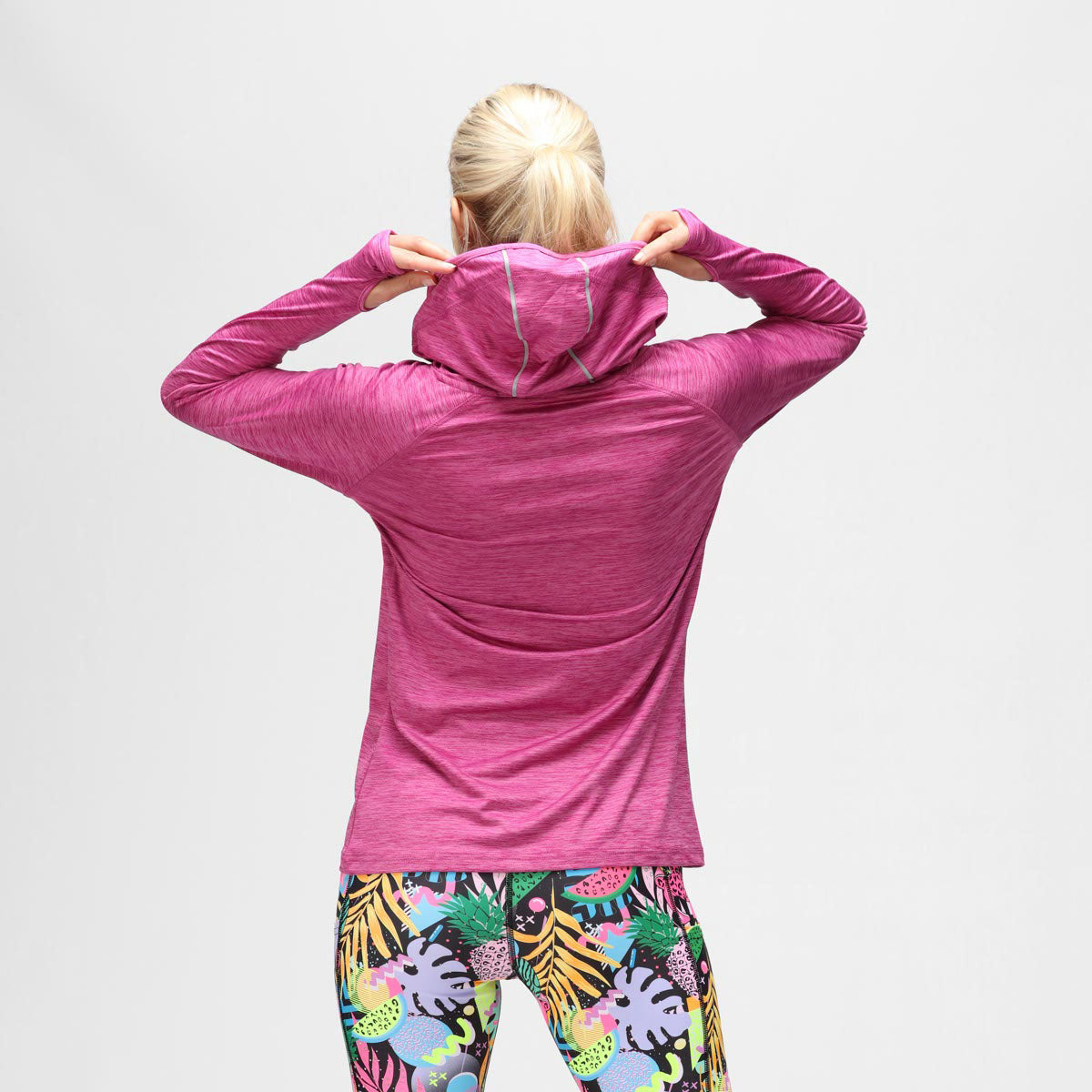 Soft Raspberry Cowl Neck Hoodie for Women - Cozy Pullover Sweatshirt with Hood - Perfect for Fall & Winter Outfits