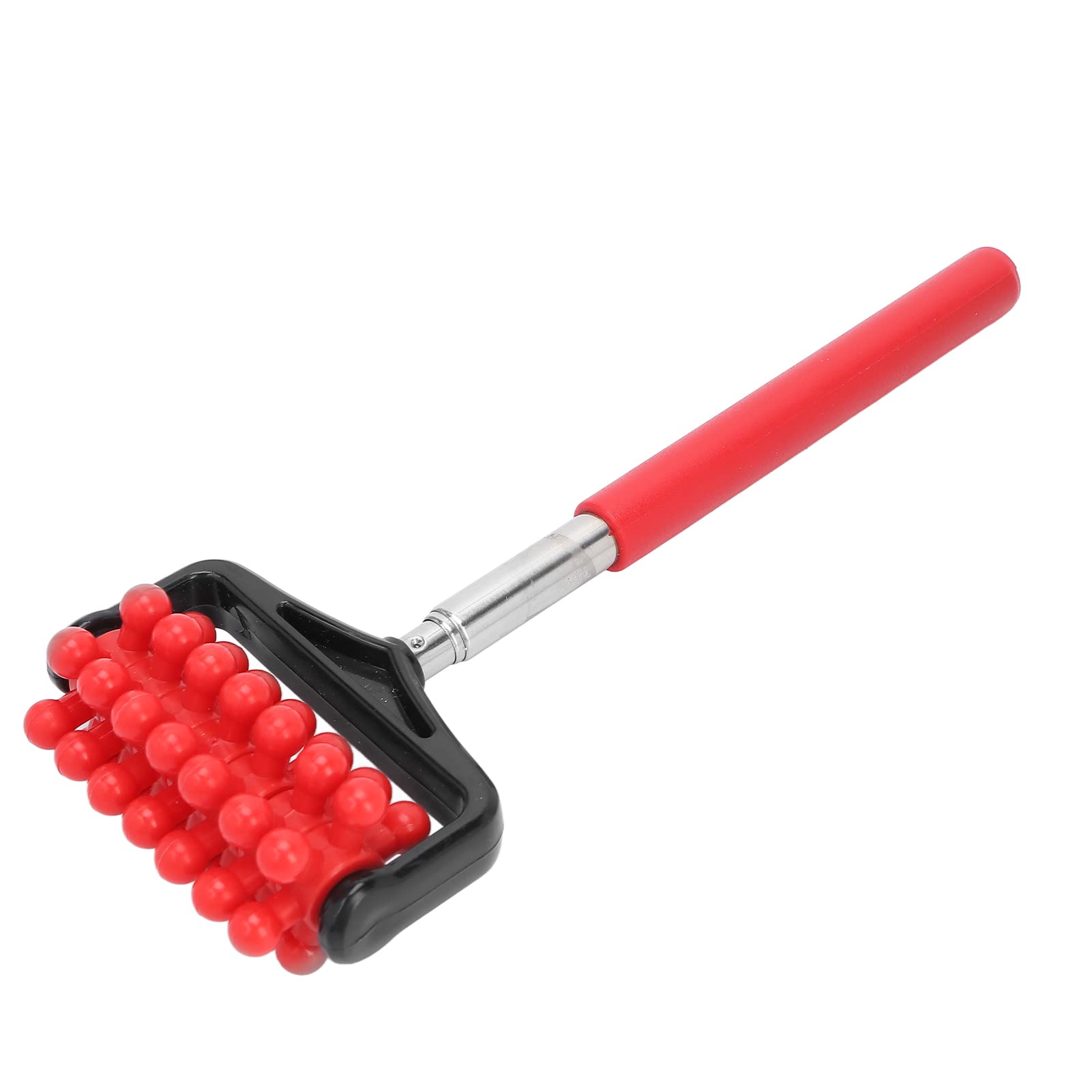 Telescopic Massage Roller Stick for Muscle Pain Relief - Portable Back & Leg Massager for Men & Women - Adjustable Deep Tissue Massage Tool for Sore Muscles (Red) - Perfect for Post-Workout Recovery & Home Use