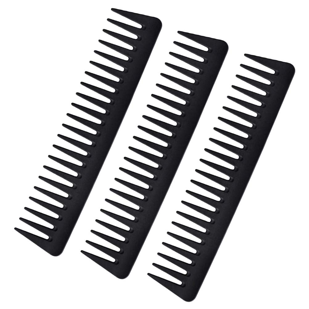 Vintage Hair Comb Set - 3pcs Wide Tooth Styling Comb for Men & Women | Professional Slick Back Hairdressing Comb | Perfect for Salon, Home Styling & Gifts