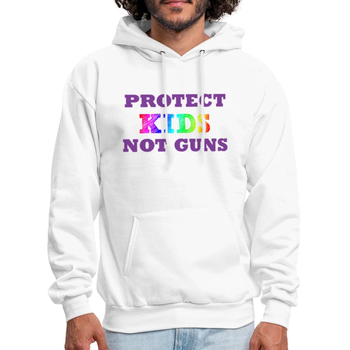 Spreadshirt Gun Reform Now Men's Hoodie - Protect Kids Not Guns - Comfortable & Stylish for Casual Wear, Protests & Advocacy Events