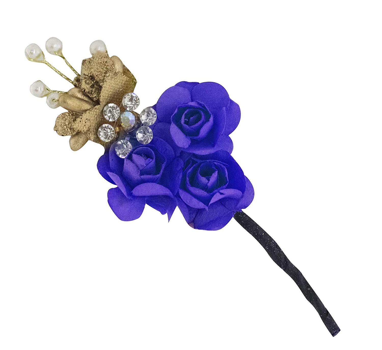 Inaaya Set of 6 Rose Flower Hair Pins for Women & Girls - Elegant Juda Bun Decorations - Perfect for Weddings, Parties & Everyday Hairstyles