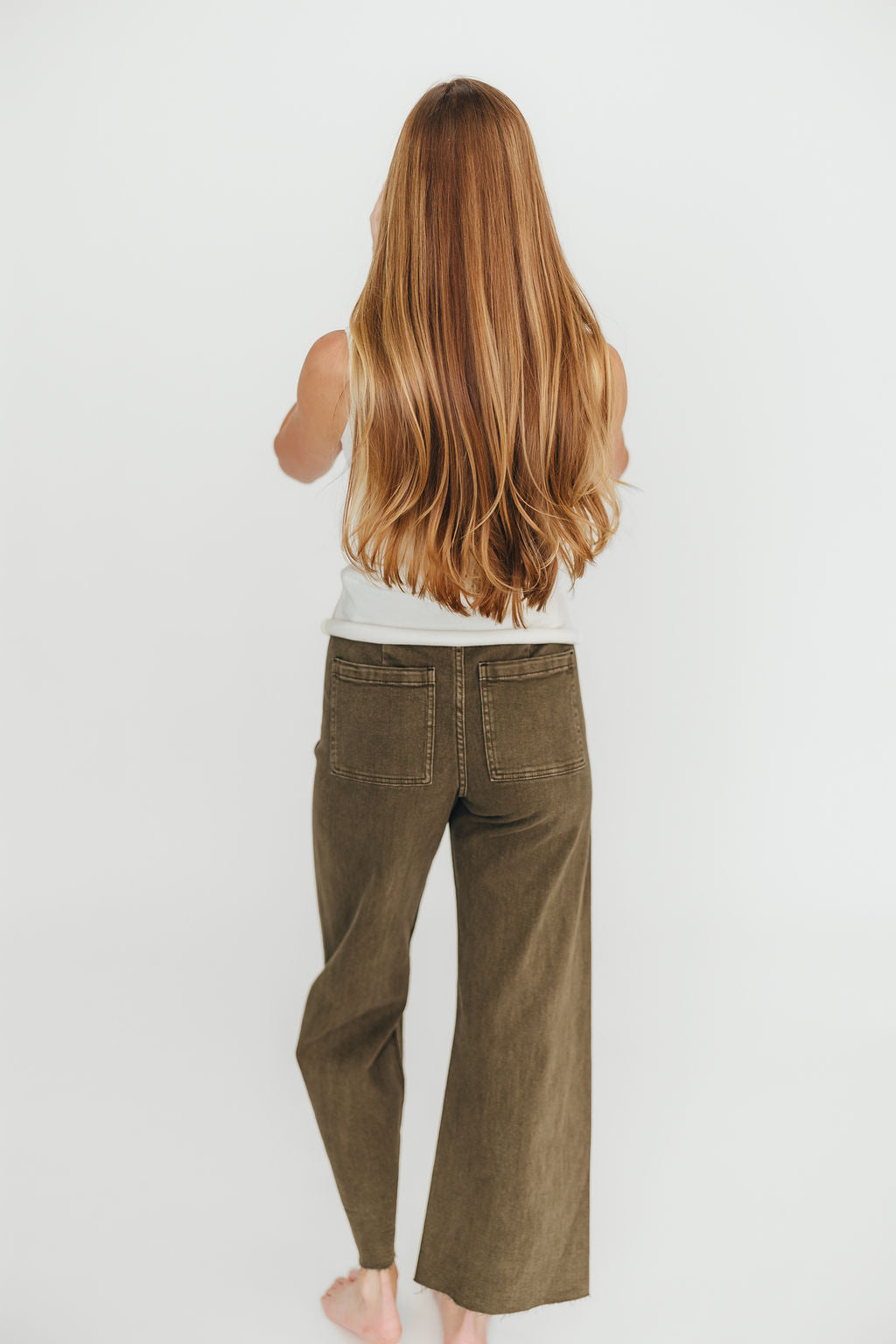 Corin Straight Wide Leg Denim Pants for Women - Faded Olive Wash High Waist Comfortable Jeans | Casual Outfit, Streetwear, Office Chic