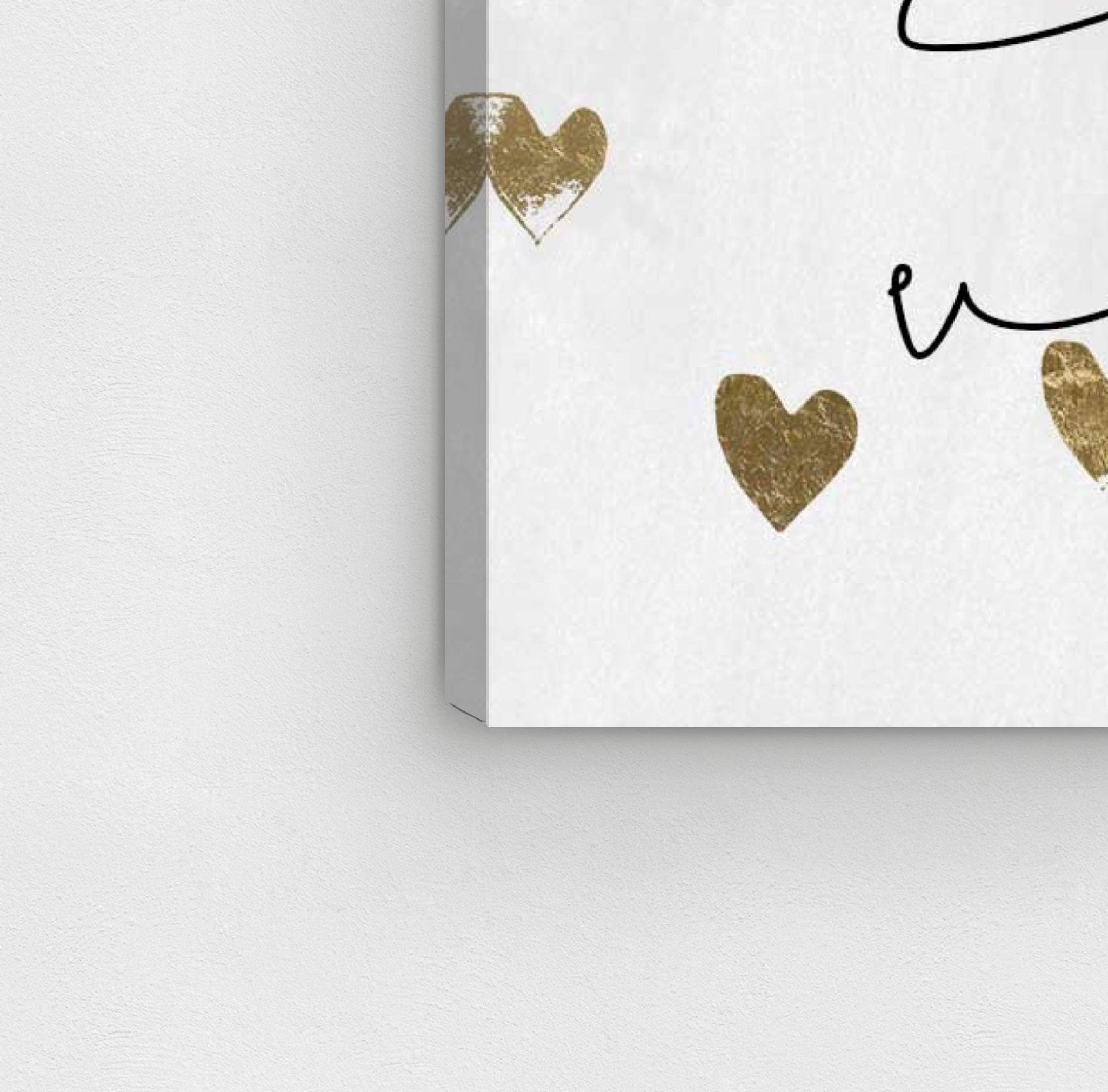 Oliver Gal Artist Co. 'Magic in Me' Gold & White Typography Wall Art Canvas Print - 30x30 Inch Inspirational Quote Home Decor for Living Room, Bedroom & Office