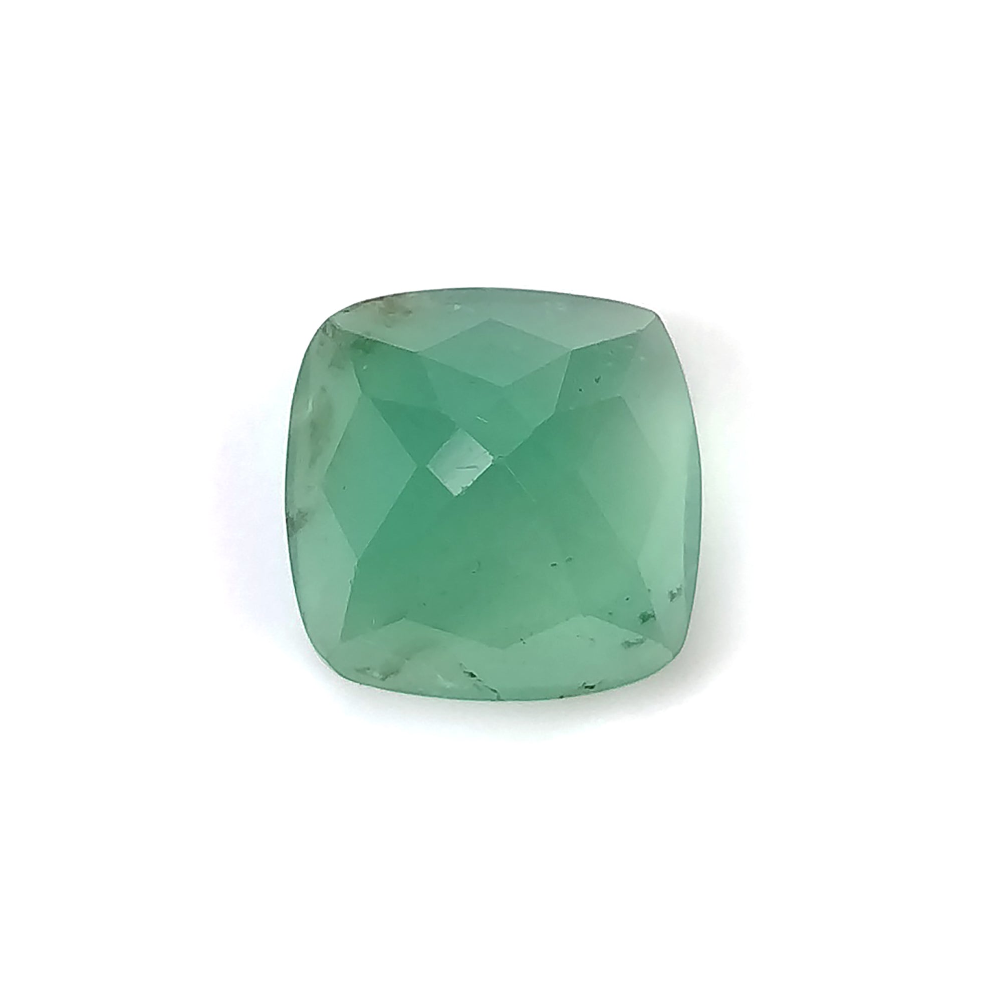 Natural Green Fluorite Gemstone - 19.95cts Untreated Checker Cut Faceted Sugarloaf (15mm) for Jewelry Making, Crystal Healing & Collection - High Quality Fluorite Crystal for Necklaces, Rings & Energy Work