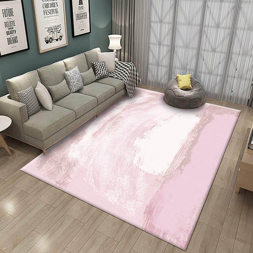 Soft Abstract Art Area Rug - 5'x6' Non-Slip Fleece Carpet for Living Room, Bedroom & Nursery | Modern 3D Nordic Design Indoor/Outdoor Rug for Kids Crawling, Home Decor & Runner Mat