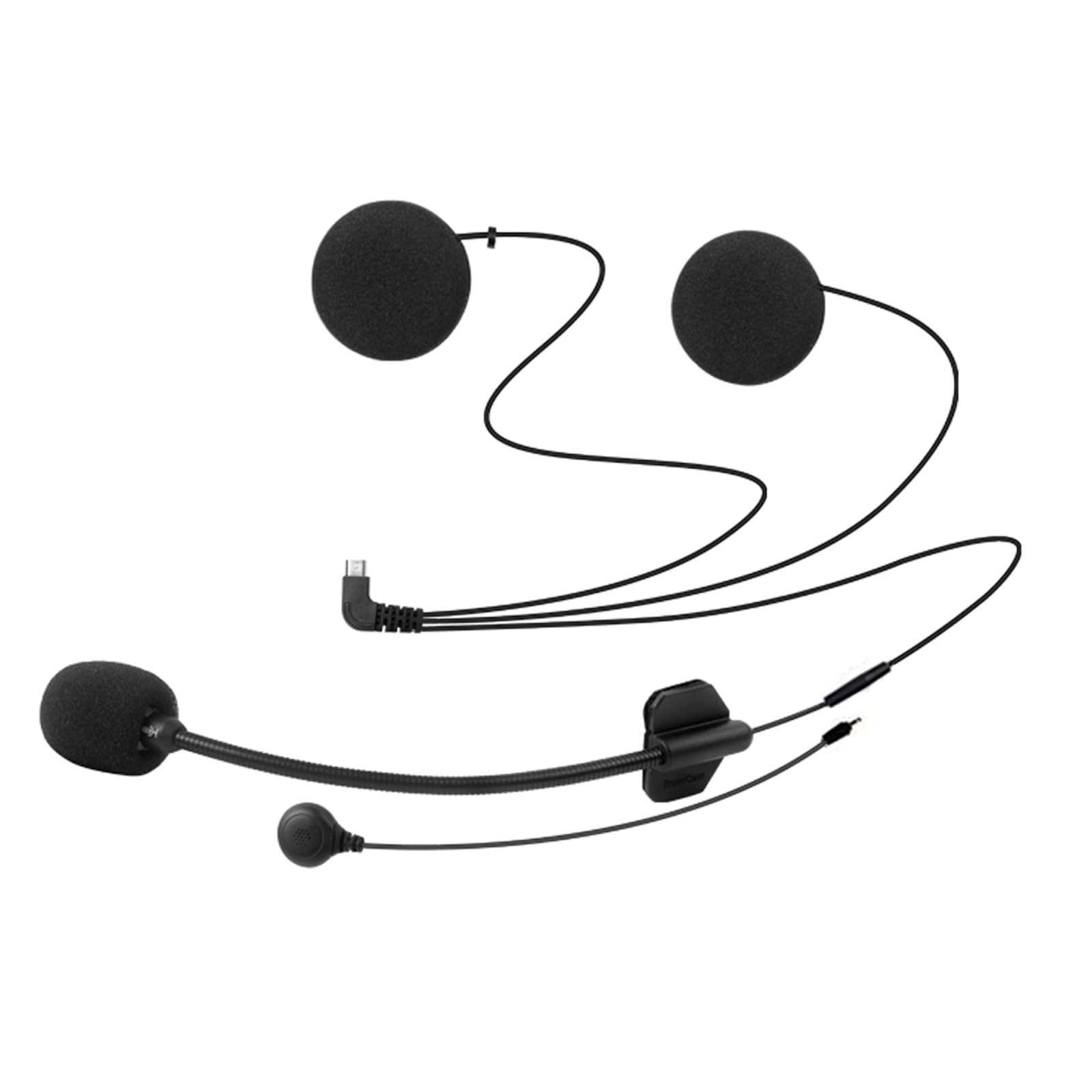 FreedConn Motorcycle Helmet Bluetooth Headset with Microphone & Speaker - Soft Cable Intercom System for TCOM FDCVB & COLO - Perfect for Group Riding, Touring & Communication on the Road
