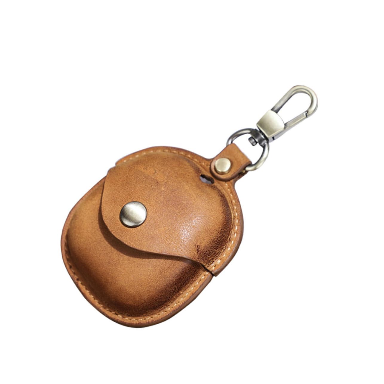 BESTonZON Wireless Earbuds Case - Vintage Brown Leather Cover Protector for AirPods | Perfect for Travel, Workout & Daily Use