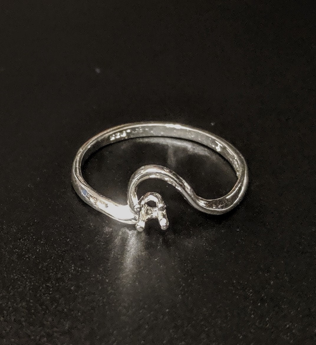 Solid Sterling Silver or 14K Gold 3mm Round 4-Prong Solitaire Twist Pre-Notched Blank Ring Settings (Size 4-7) - Perfect for Jewelry Making, Engagement Rings & DIY Craft Projects