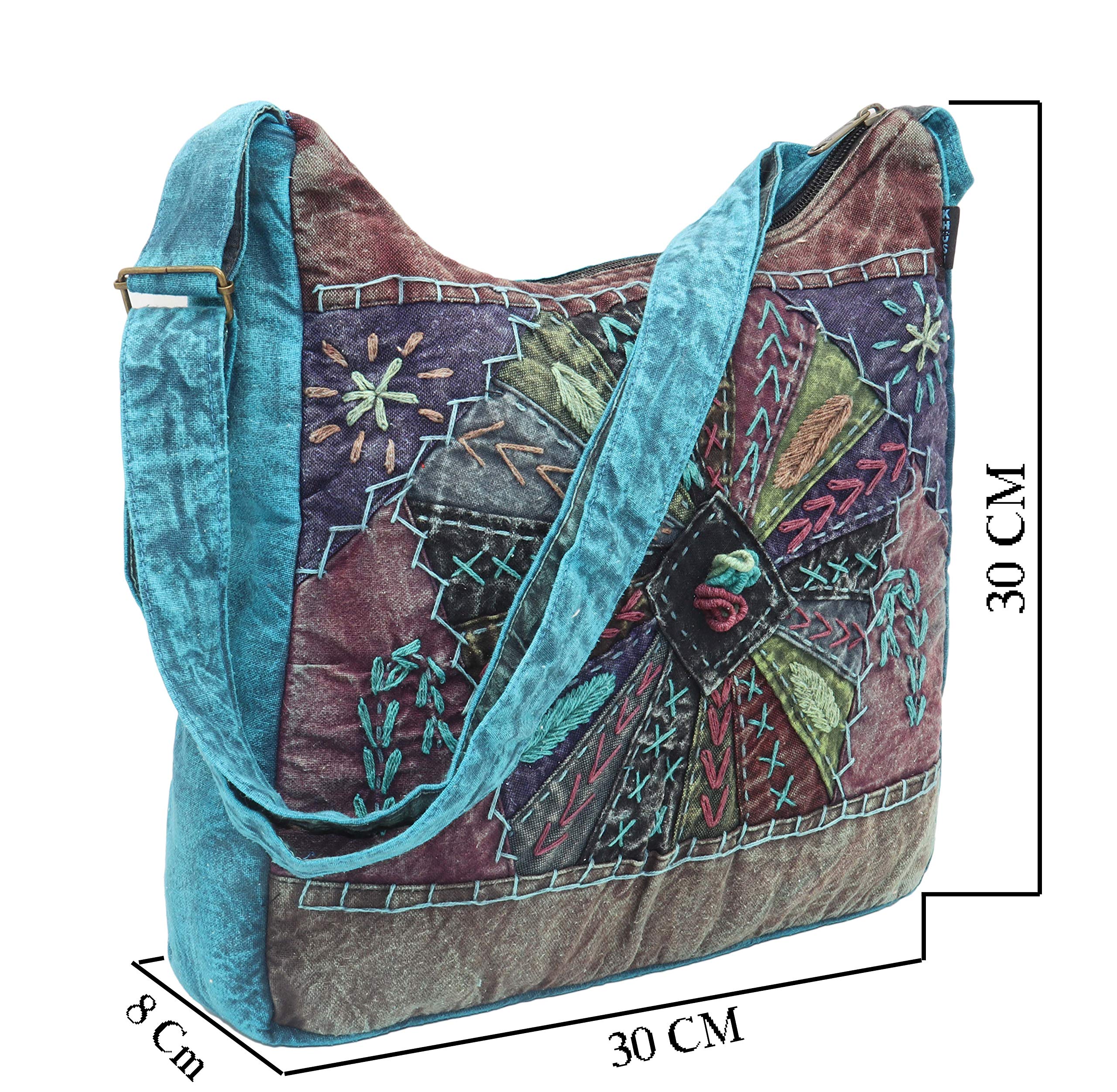 Handmade Cotton Messenger Shoulder Bag for Women - Stylish & Durable Crossbody Purse for Work, Travel & Everyday Use
