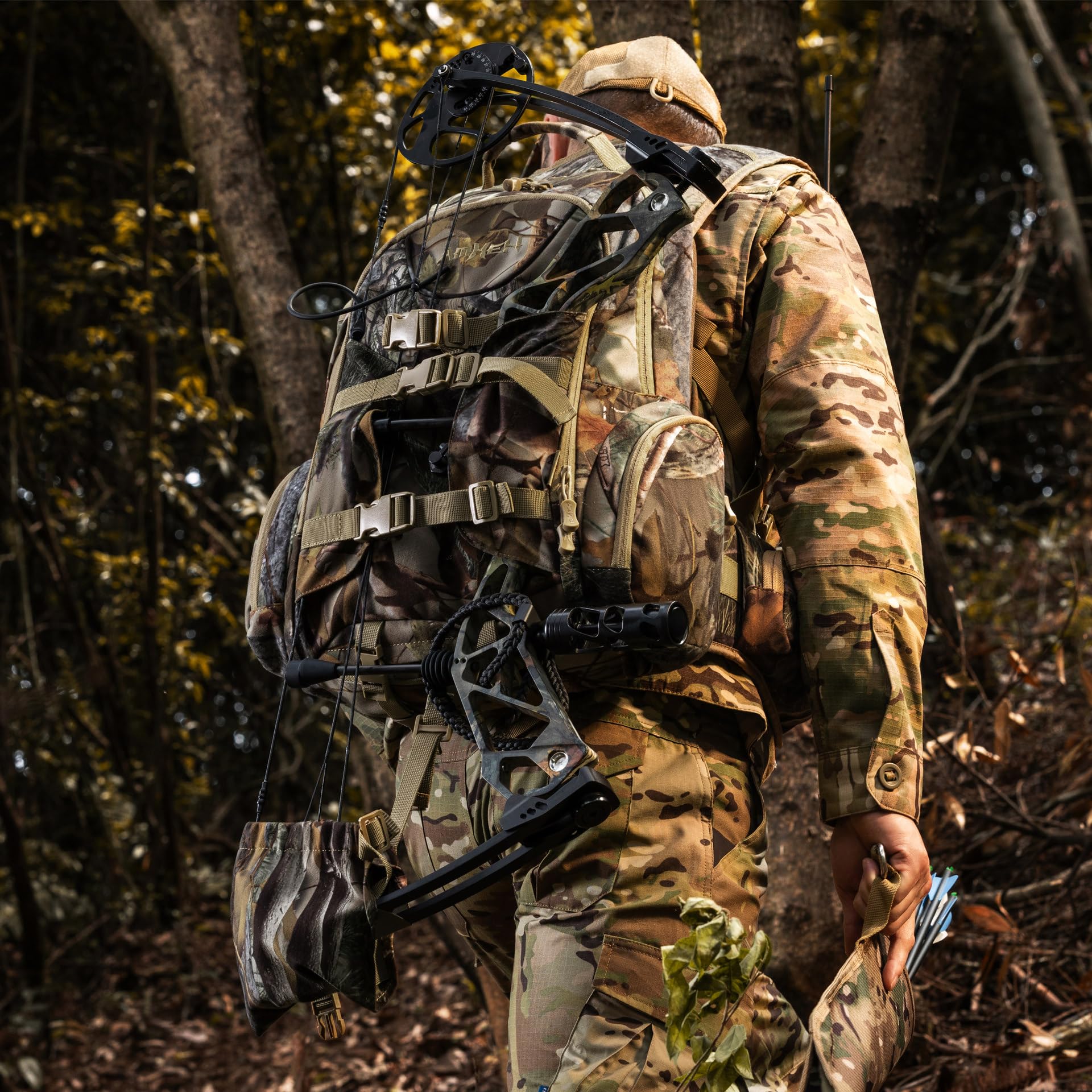Best Hunting Backpack for Bow & Crossbow - 31L Water Resistant Daypack with Rifle Holder for Men & Women | Perfect for Outdoor Adventures, Camping & Hunting Trips