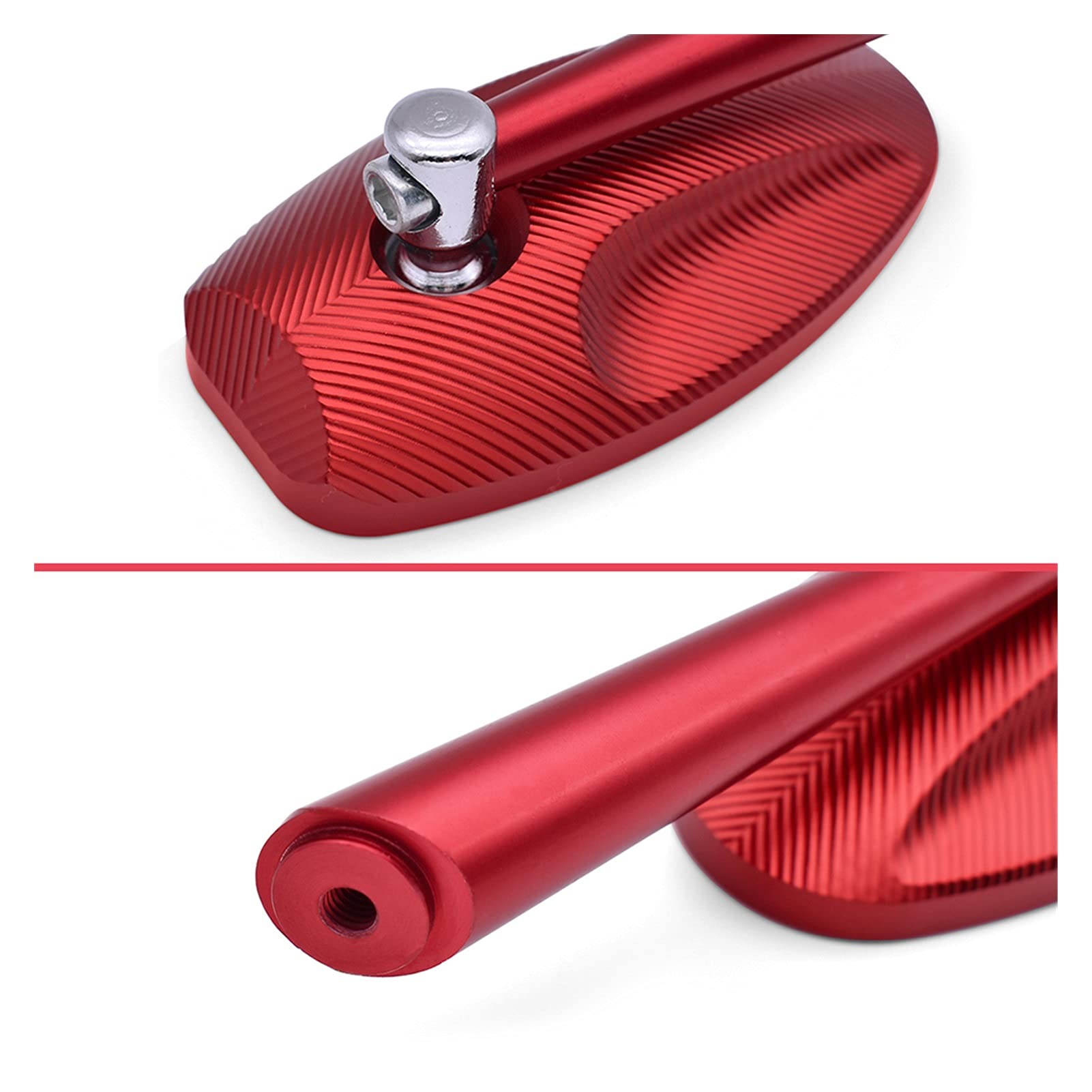 High-Quality CNC Billet Aluminum Motorcycle Rear View Side Mirrors - Compatible with Honda Grom CB190R CBR250R, Yamaha FZ1 FZ6 YBR125, BMW F800R - Durable Upgrade for Better Visibility & Safety Riding