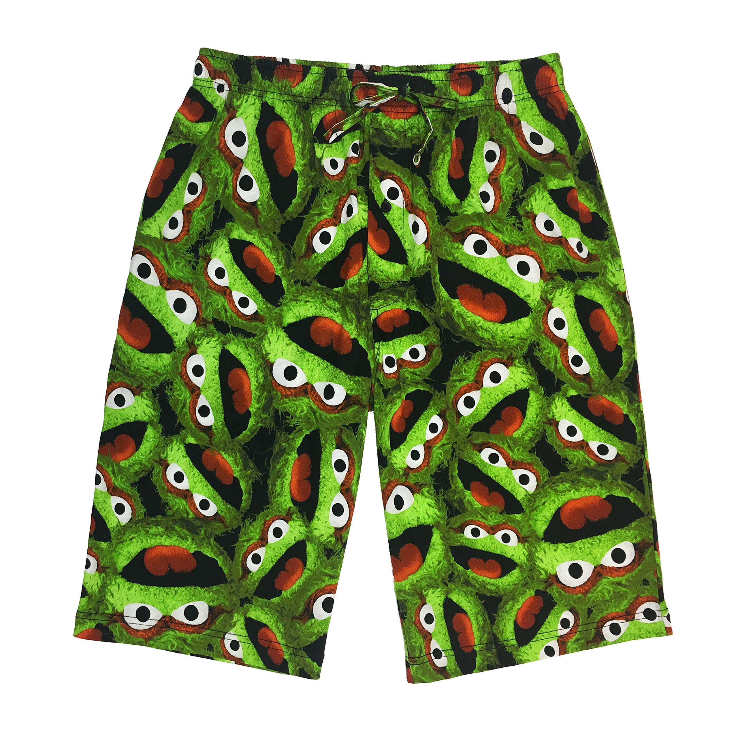 MJC Men's Sesame Street Lounge Shorts - Elmo, Cookie Monster & Oscar Character Pajama Shorts for Sleepwear, Loungewear & Casual Wear