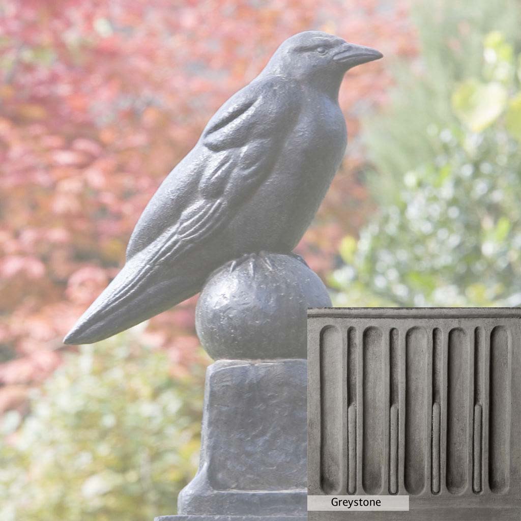 Campania International Raven Statue - Gothic Home Decor, Outdoor Garden Statue for Halloween & Gothic Decorations - Perfect for Patio, Yard, and Halloween Displays