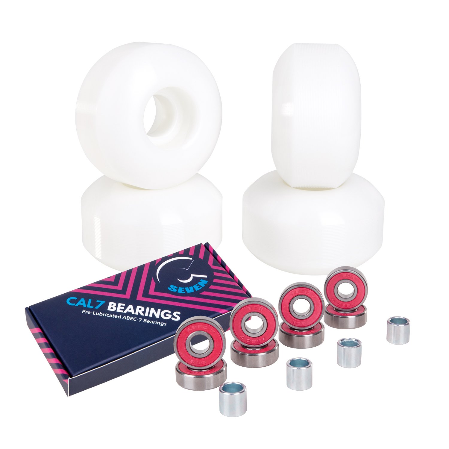 **Cal 7 52mm Skateboard Wheels with Bearings - High-Performance Wheels for Smooth Riding, Tricks & Street Skating**