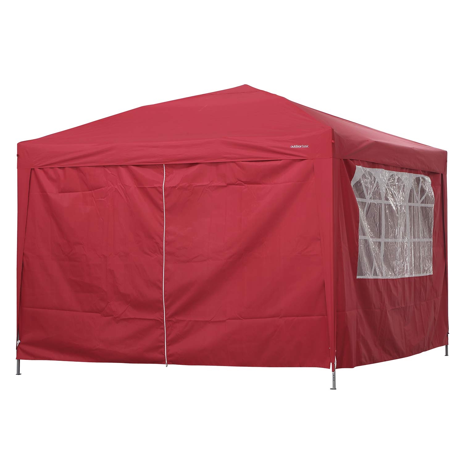 10x10 Outdoor Pop Up Canopy Tent - Commercial Instant Gazebo with 4 Removable Sidewalls - Waterproof & UV Protection - Perfect for Weddings, Parties, Camping & Backyard Events (Red)