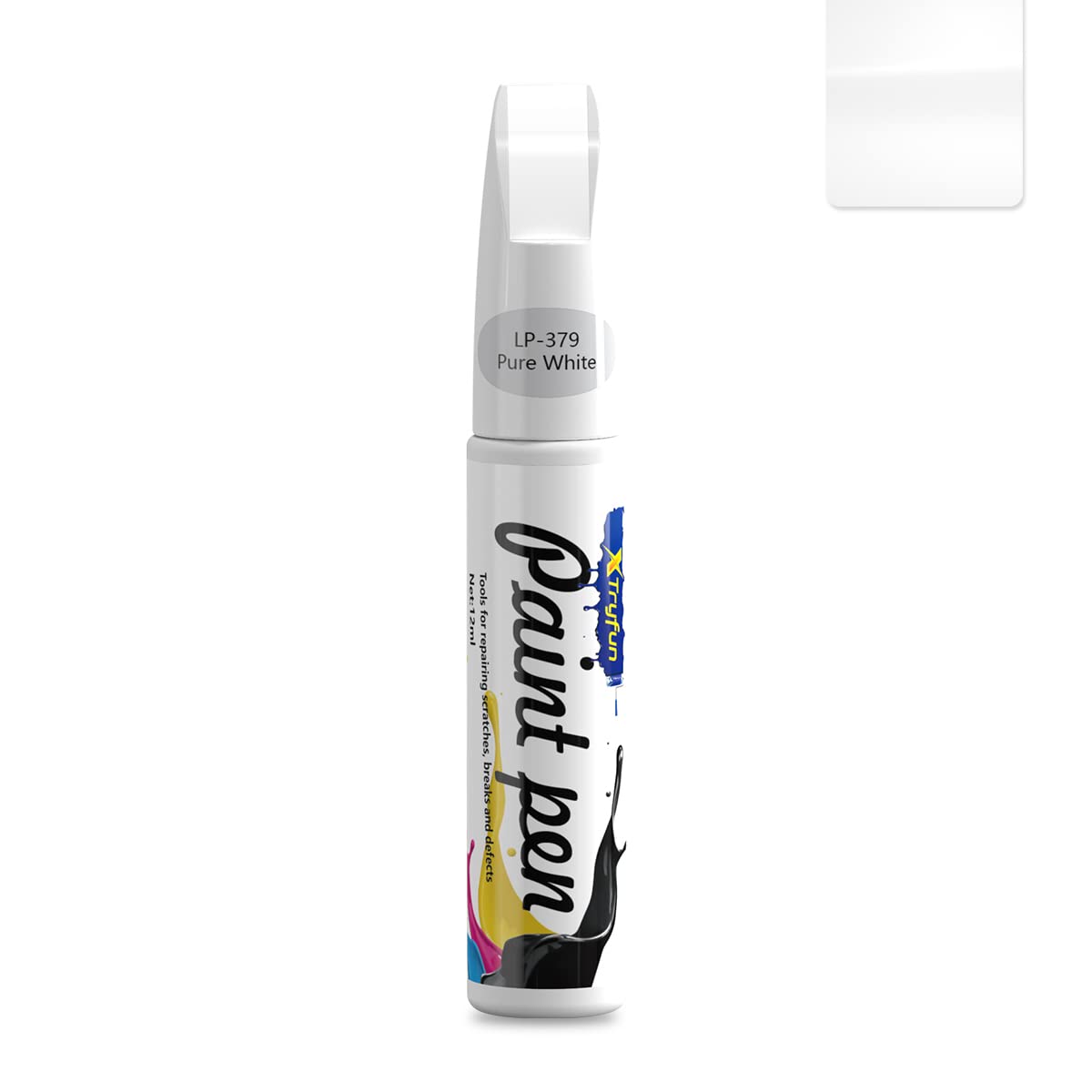 Car Touch Up Paint Pen - Waterproof Auto Scratch Repair Kit for Cars, Trucks & SUVs (White) | Fix Scratches, Chips & Paint Damage - Perfect for DIY Car Maintenance & Quick On-the-Go Repairs