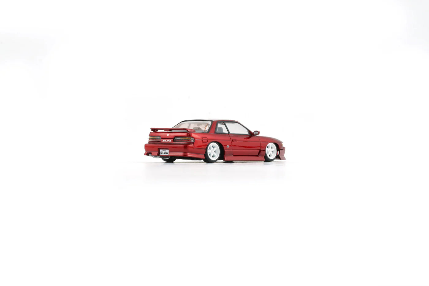BM Creations 1:64 Scale Diecast Nissan 180SX (LHD) Red Metallic Model Car - Perfect for Collectors, Display, and Racing Dioramas